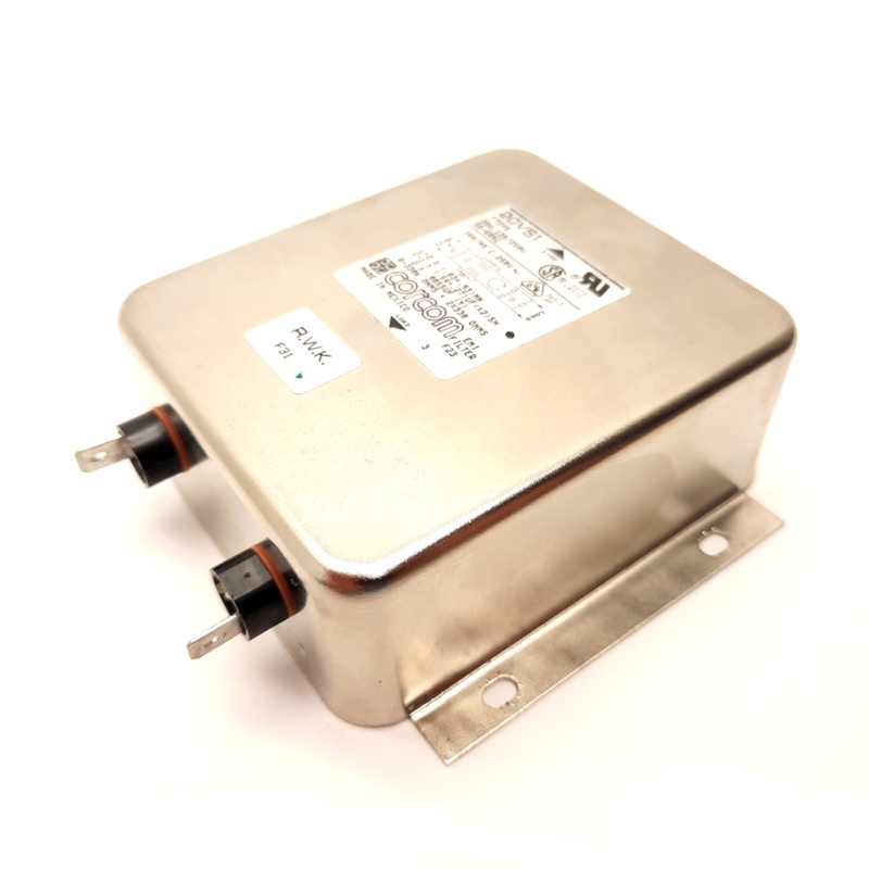 Used Corcom 20VS1 Line Filter 120/250VAC, 20A, 50/60Hz, Spade Terminals