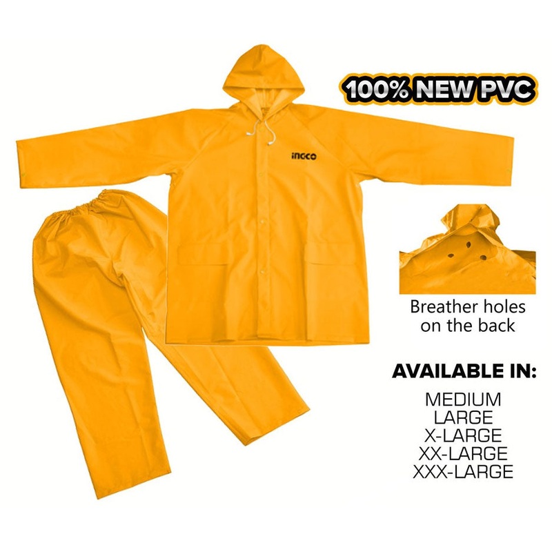 Ingco HRCTSKT031 Rain Coat Suit with Pants Medium